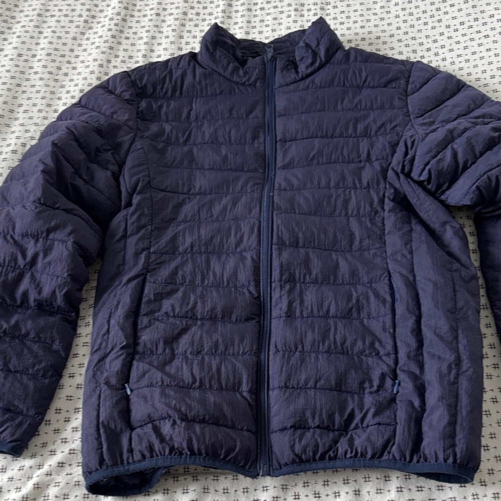 Vintage ‘90s Helly Hansen Puffer Jacket, dark blue, zip front, size 3XL(small)